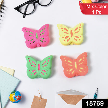 Butterfly Shape Eraser Rubber (1 Pc Mix Colour Design) - LootFaat