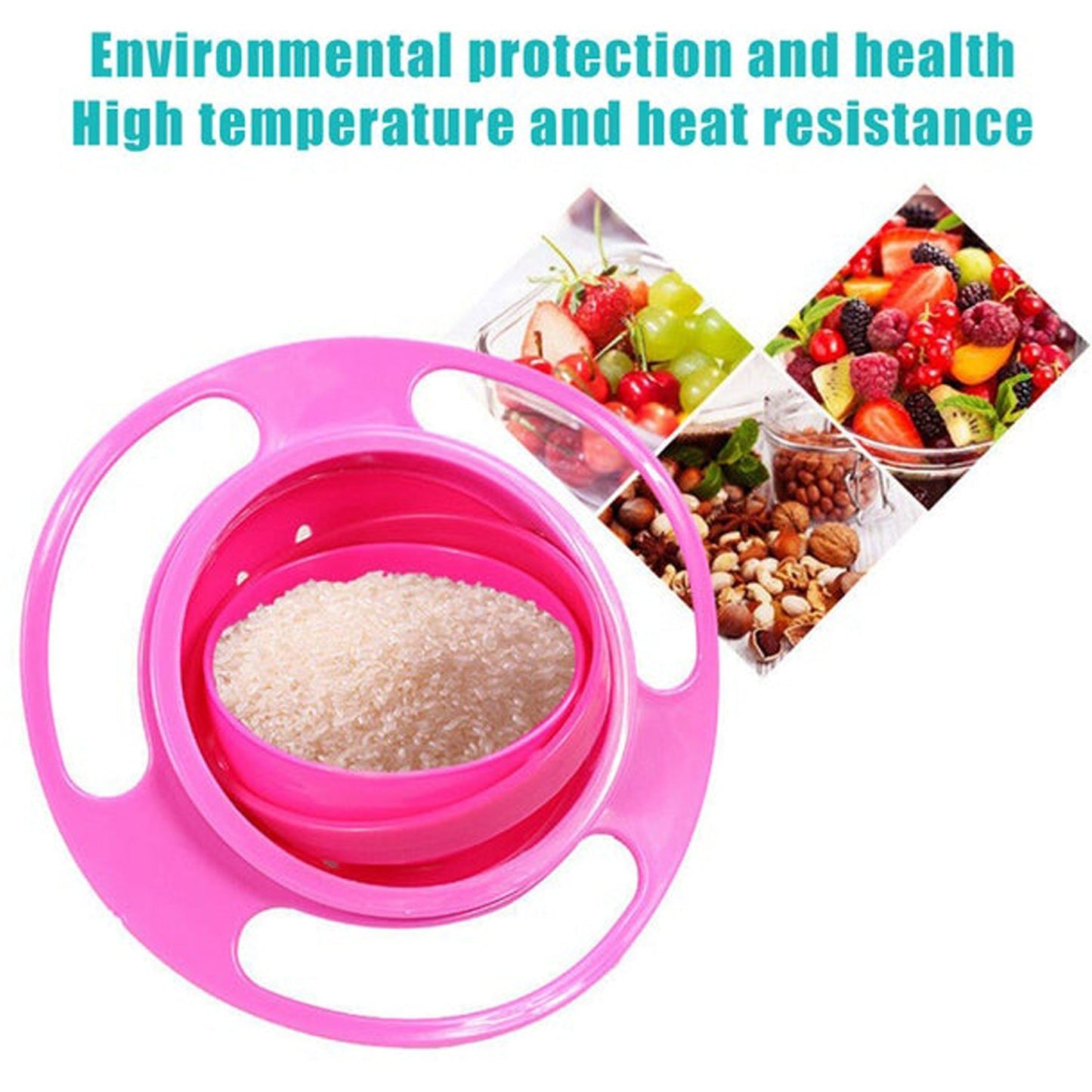 Rotating Baby Bowl Used For Serving Food To Kids And Toddlers Etc. - LootFaat