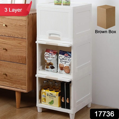 Multipurpose Storage Cabinet Storage Solutions Plastic Drawers Multi Layer Wardrobe Storage Drawers Foldable Multipurpose Drawer Units For Kitchen Bathroom Bedroom Cloth (3layer) - LootFaat