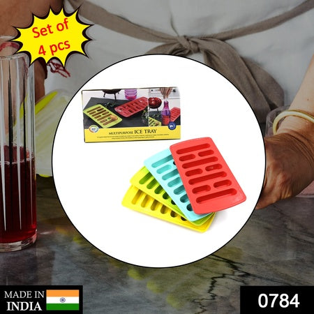 4 Pc Fancy Ice Tray Used Widely In All Kinds Of Household Places While Making Ices And All Purposes. - LootFaat