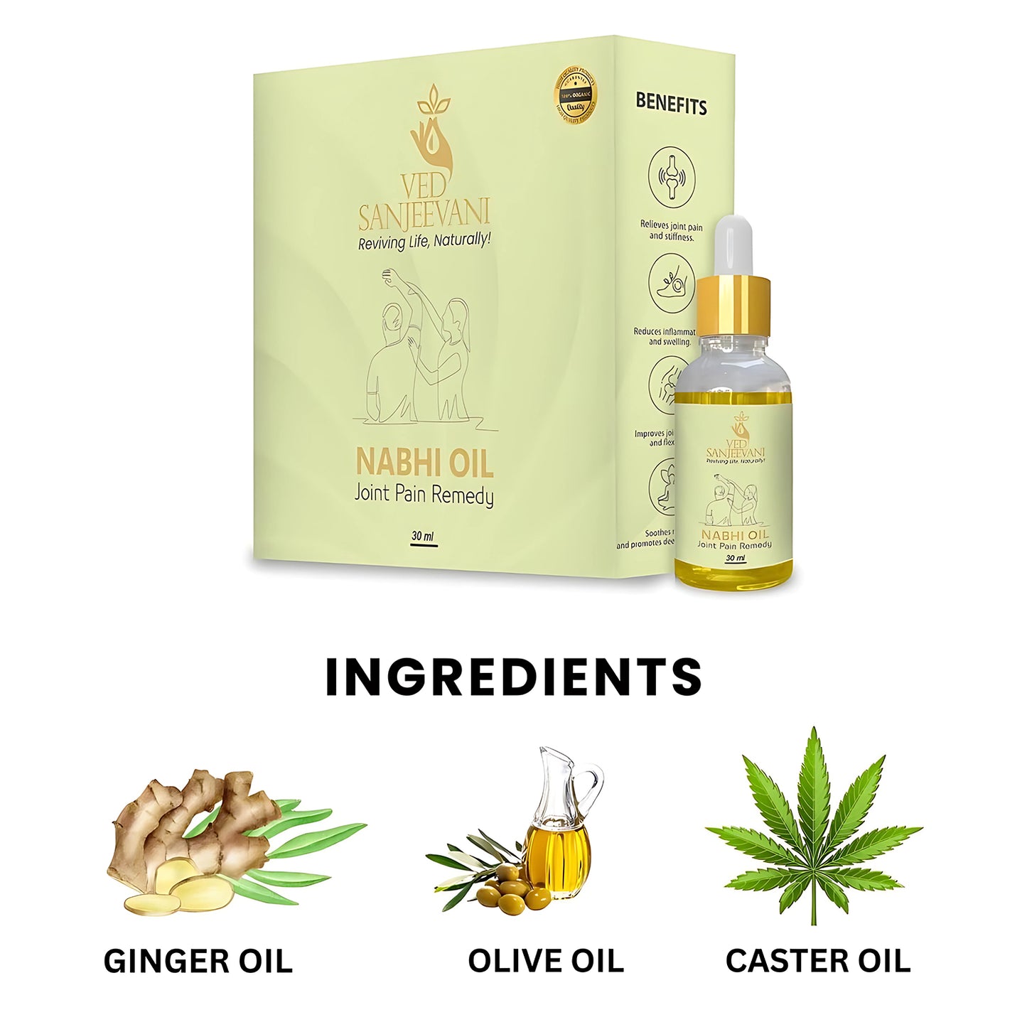 Ved Sanjeevani Nabhi Oil For Joint Pain Relief (30ml 1 Pc)
