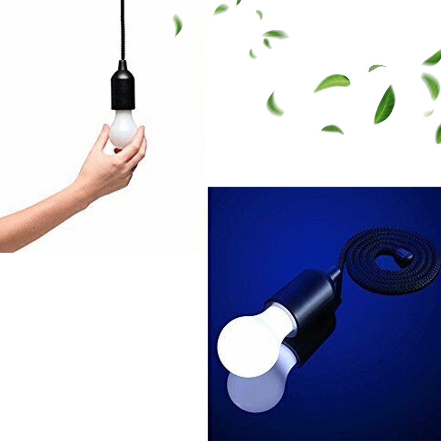 1pcs Led Bulbs Pull Cord Light Led Pull Cord Light Hanging Led Bulb Pull Wire Drawstring Light Bulb Black Led Pendant Lights - LootFaat