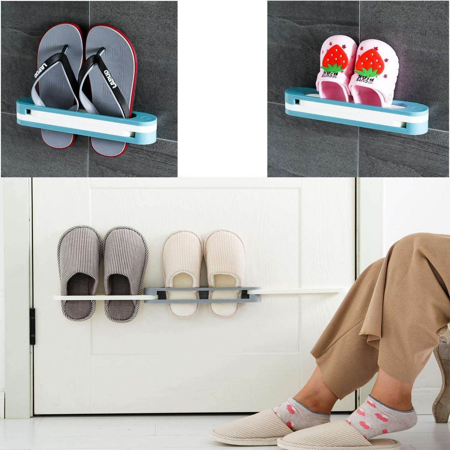 Multifunction Folding Slippersshoes Hanger Organizer Rack - LootFaat