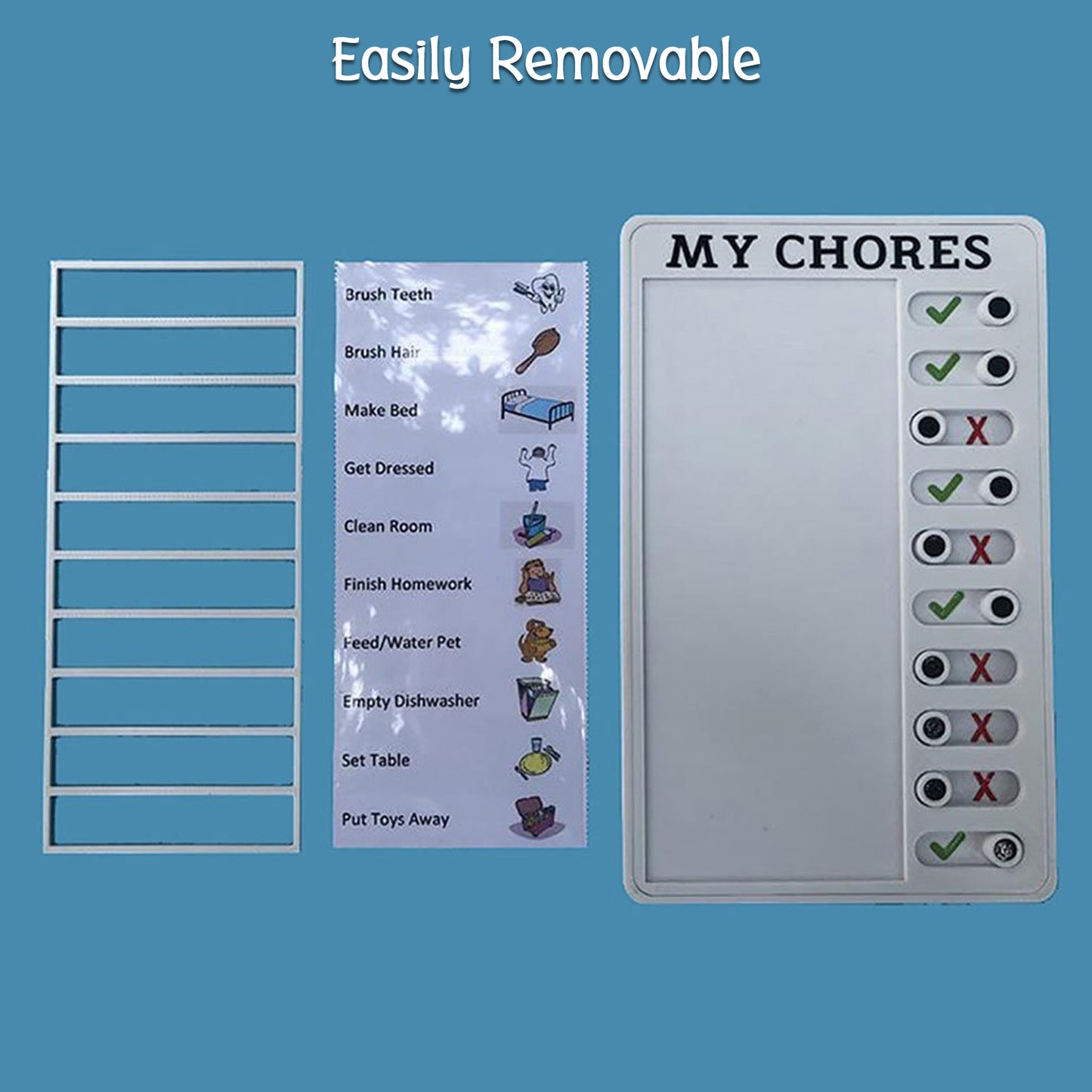 Portable My Chores Home Note Board Management Planning Memo Boards Reminding Time. (Size - 20x12cm) - LootFaat