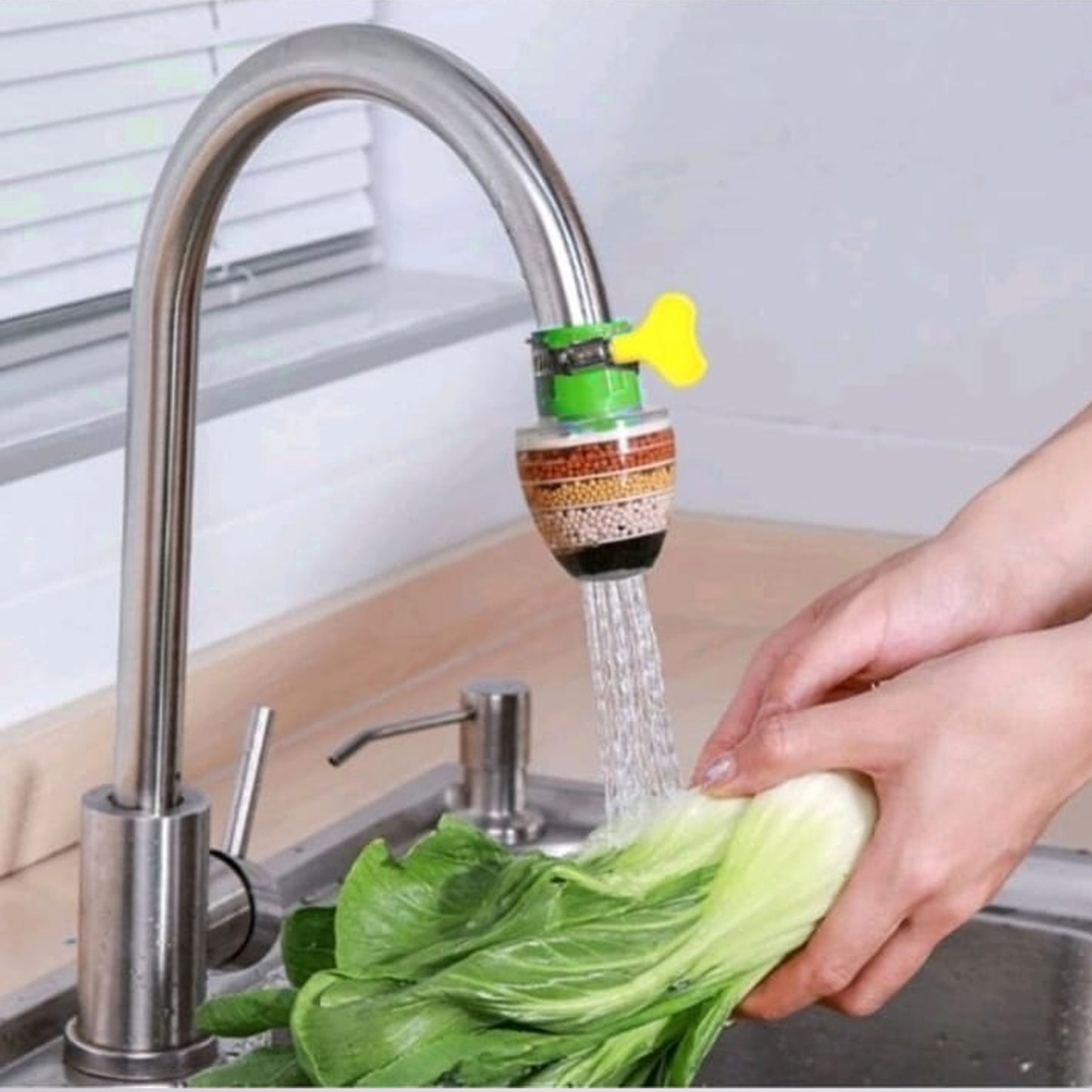 Water Faucet Clean Purifier Filter Cartridge Water Tap Upgrade Universal Interface Faucet Filter (Six Layer Purifier) - LootFaat