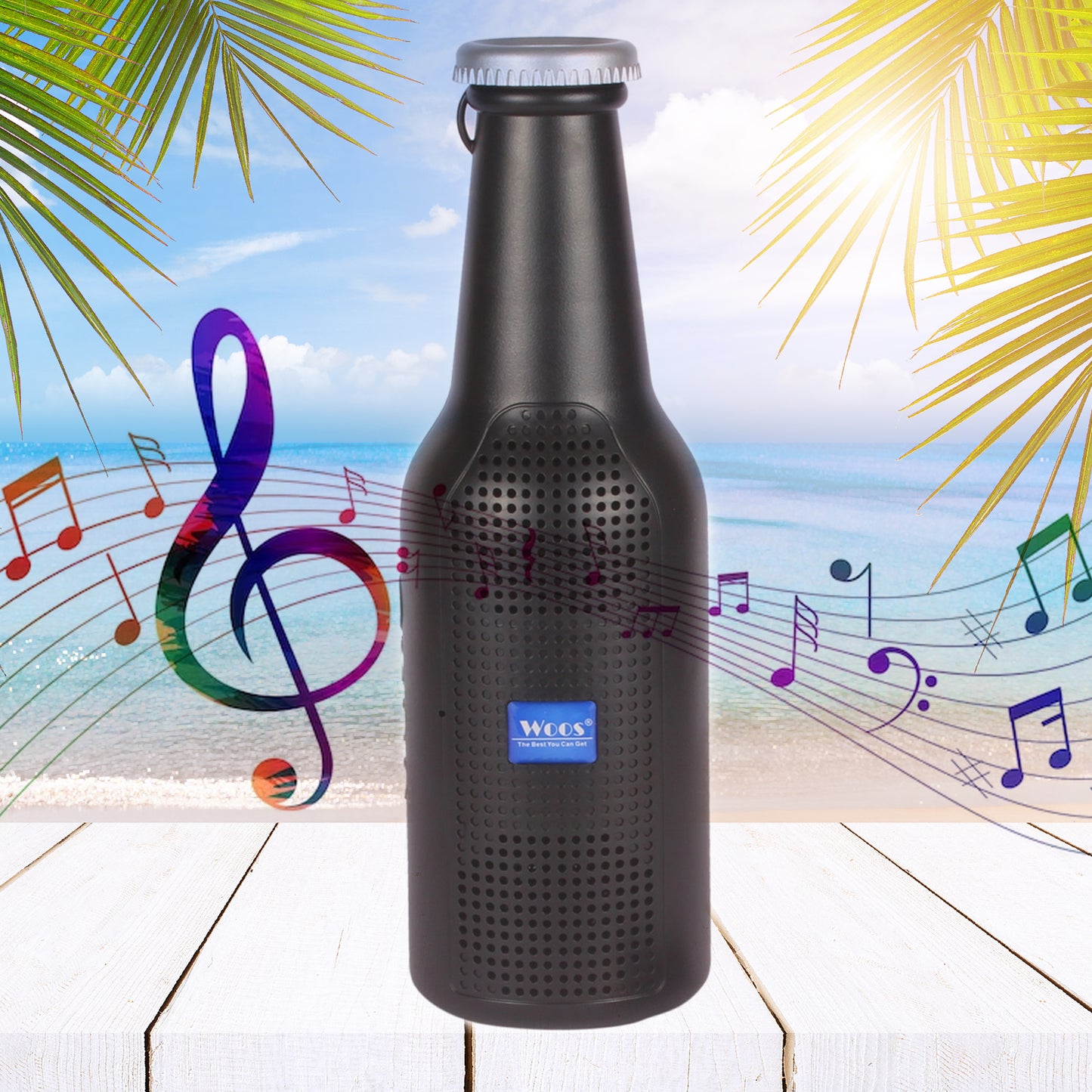 Bottle Shape Bluetooth Speaker And Weatherproof Enhanced Wireless Usb Rechargeable Calling Fm Aux Usb Sd Card Support Portable Bluetooth Speaker With Rich Deep Bass - LootFaat