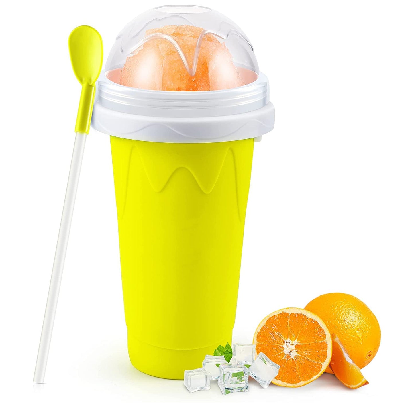 Smoothies Maker Cup Magic Quick Frozen Smoothies Cup Cooling Cup Double Layer Squeeze Cup Slushy Maker (1 Pc) - LootFaat