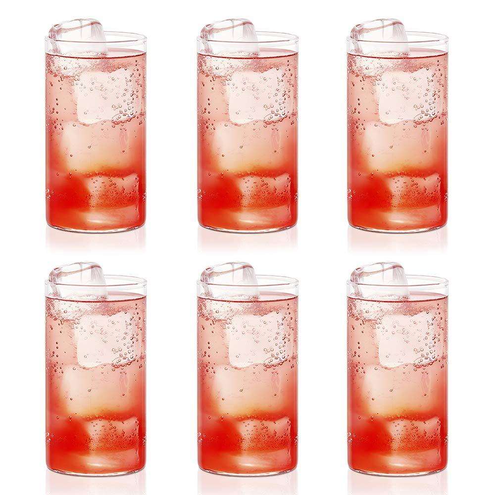 Heavy Unbreakable Stylish Plastic Clear Look Fully Transparent Glasses Set 330ml (6pcs) - LootFaat