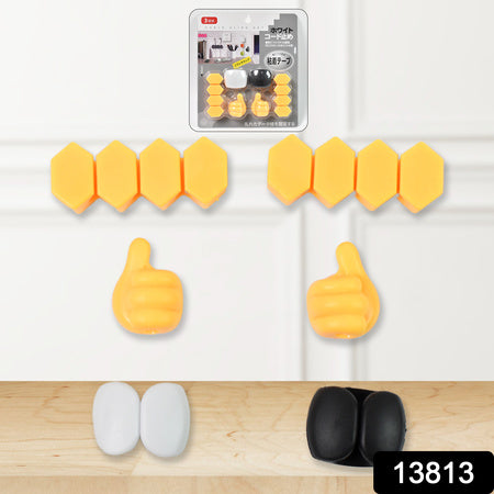 Self Adhesive Hooks For Cable Clips Desktop Cable Organizer (6 Pcs Set Mix Design) - LootFaat