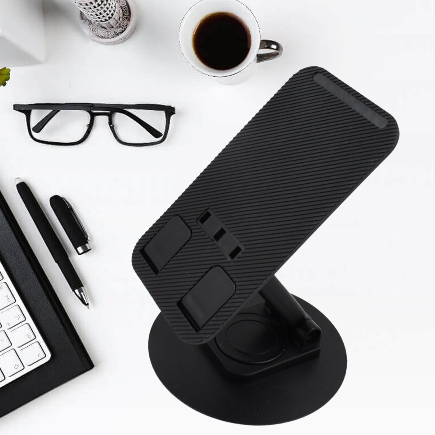 Mobile Holder Rotating Foldable Stand Height Angle Adjustable Phone Holder Stand Portable Mobile Stand For Desk With All Mobile Phones (1 Pc) - LootFaat