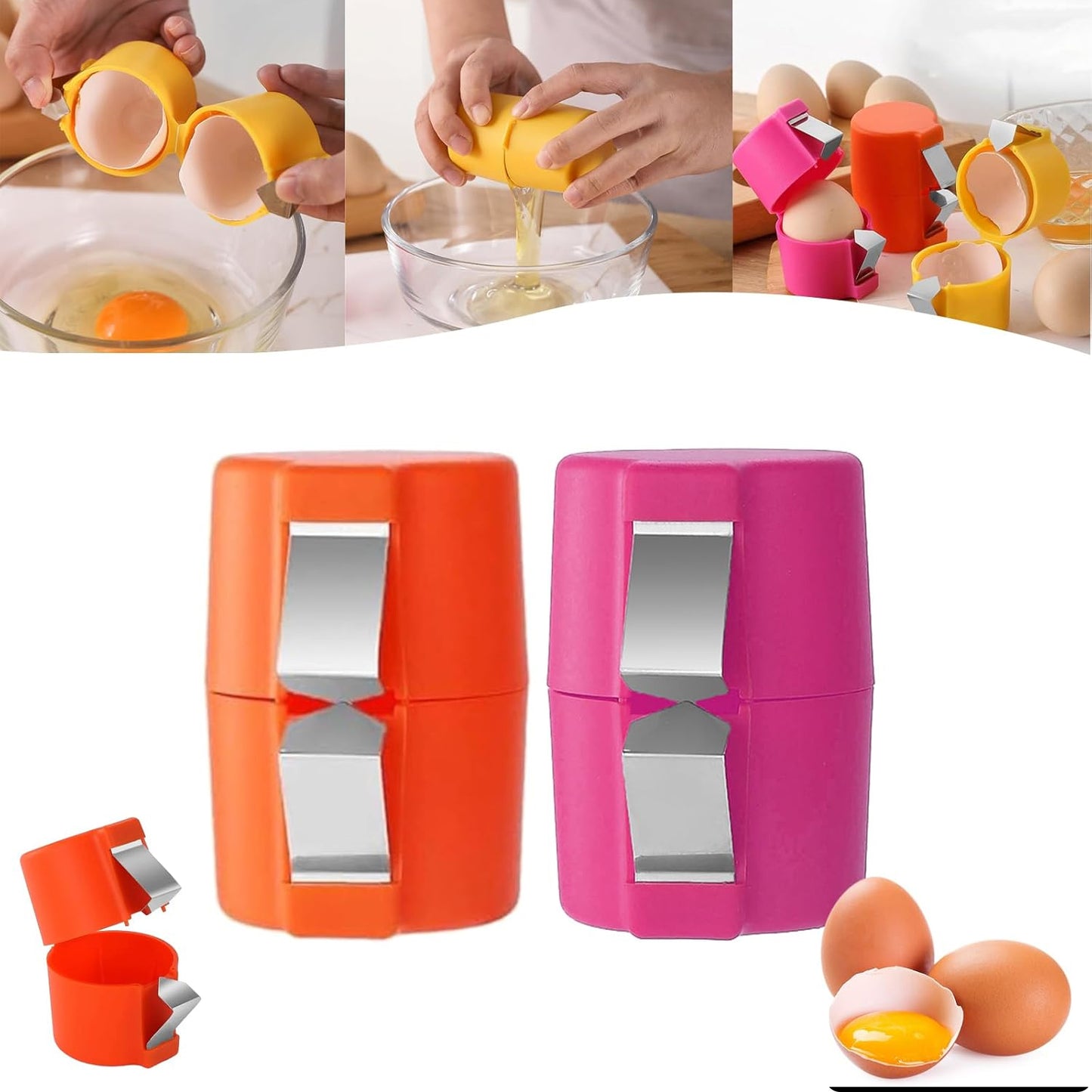Egg Shell Opener Egg Cracker Tool For Raw Eggs Handheld (1 Pc) - LootFaat
