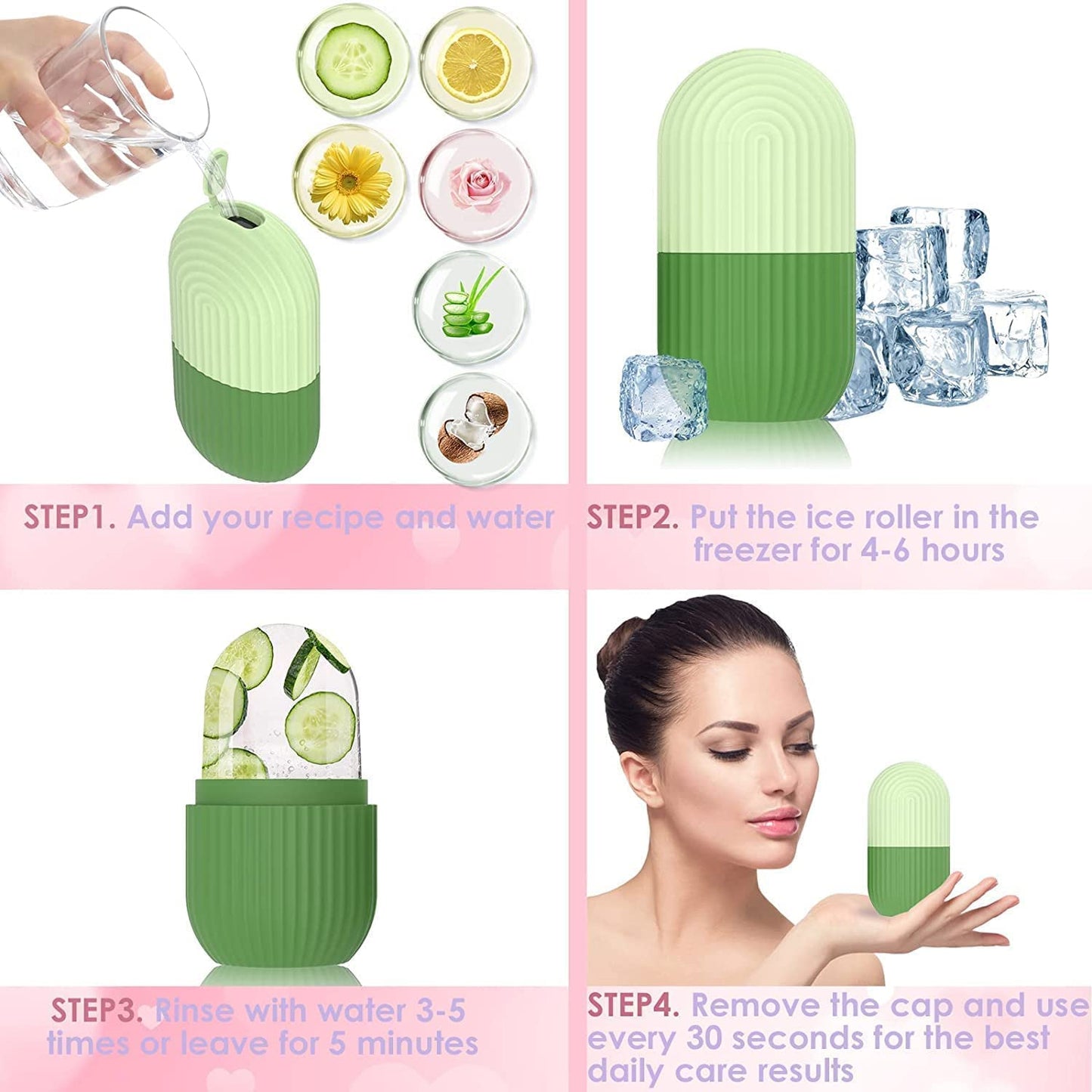 Beauty Ice Roller For Face Massager Eye Reusable Face Rollers Facial Roller ( Loose ) - LootFaat