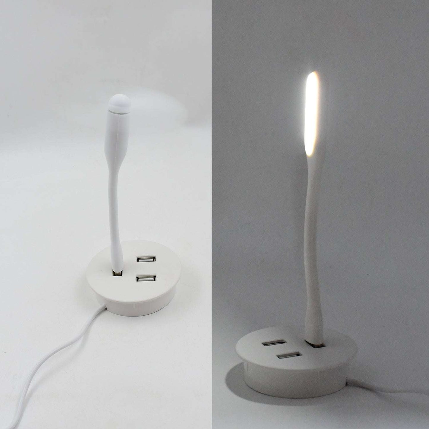 3-in-1 Portable USB Fan, Light & USB Hub Combo