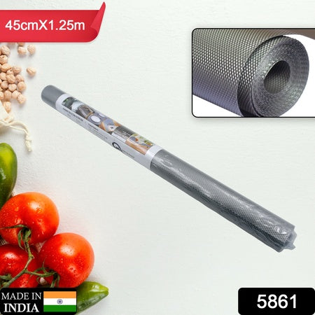 Multipurpose Anti-slip Bathroom Kitchen Cabinet Drawer Shelf Mat Liner Sheets Roll Fridge Mat Table Mat Anti-slip Super Strong Placement Mat For Fridge Bathroom Kitchen Drawer Shelf Liner (45cmx1.25m) - LootFaat