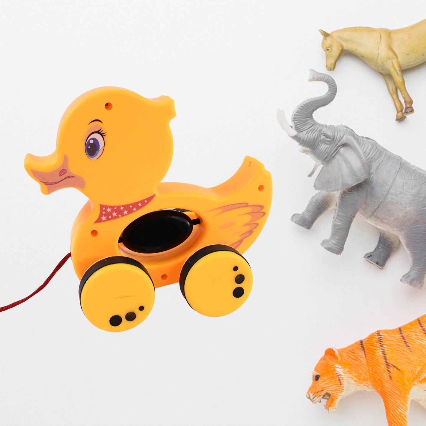 Pull Along Toy With Attractive Design Developmental Toy For 1-year-old Girl Boy (Duck) - LootFaat