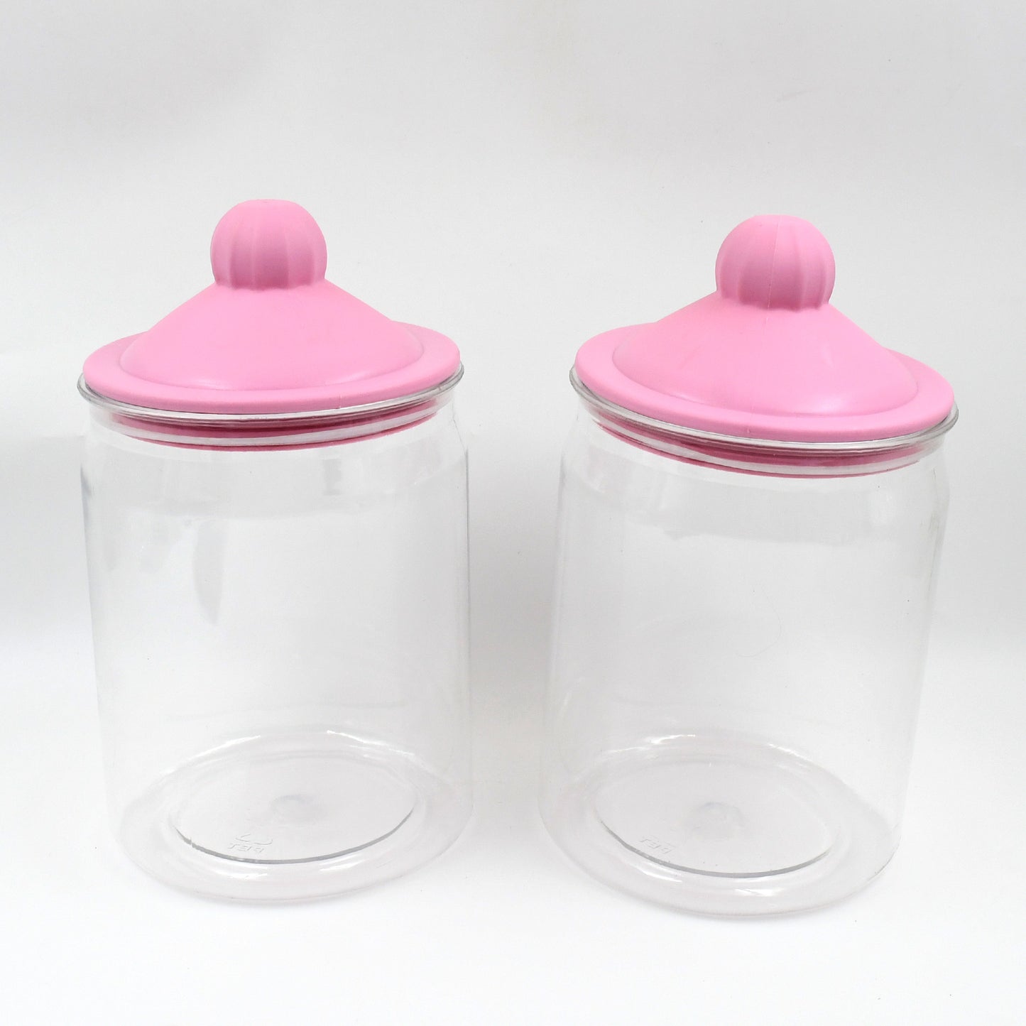 Transparent Kitchen Plastic Container Jar Set (2 Pcs Set 1100 Ml Approx) - LootFaat