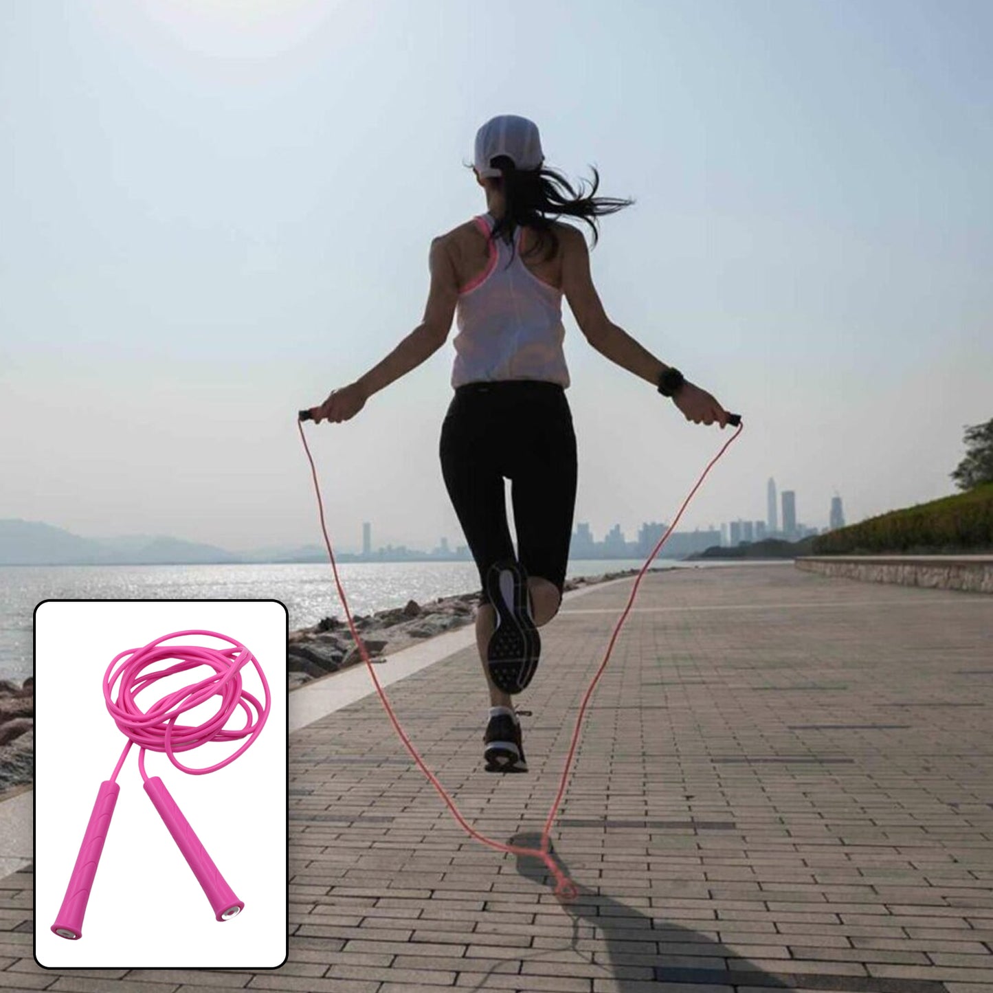3m Plastic Adjustable Wire Skipping Skip High Speed Jump Rope Cross Fit Fitness Equipment Exercise Workout - LootFaat