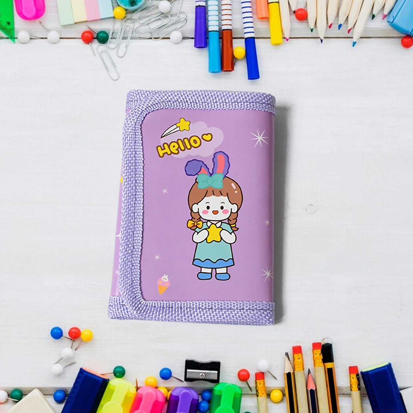 Stationery Set For Girls And Boys Kids Return Gift - 7 In 1 School Items For Kids-pencils Eraser Sharpener Pouch Pencil Extender Birthday Gift Idea Stationary Kit Set For School Kids (Pack Of 7 Pcs Set) - LootFaat