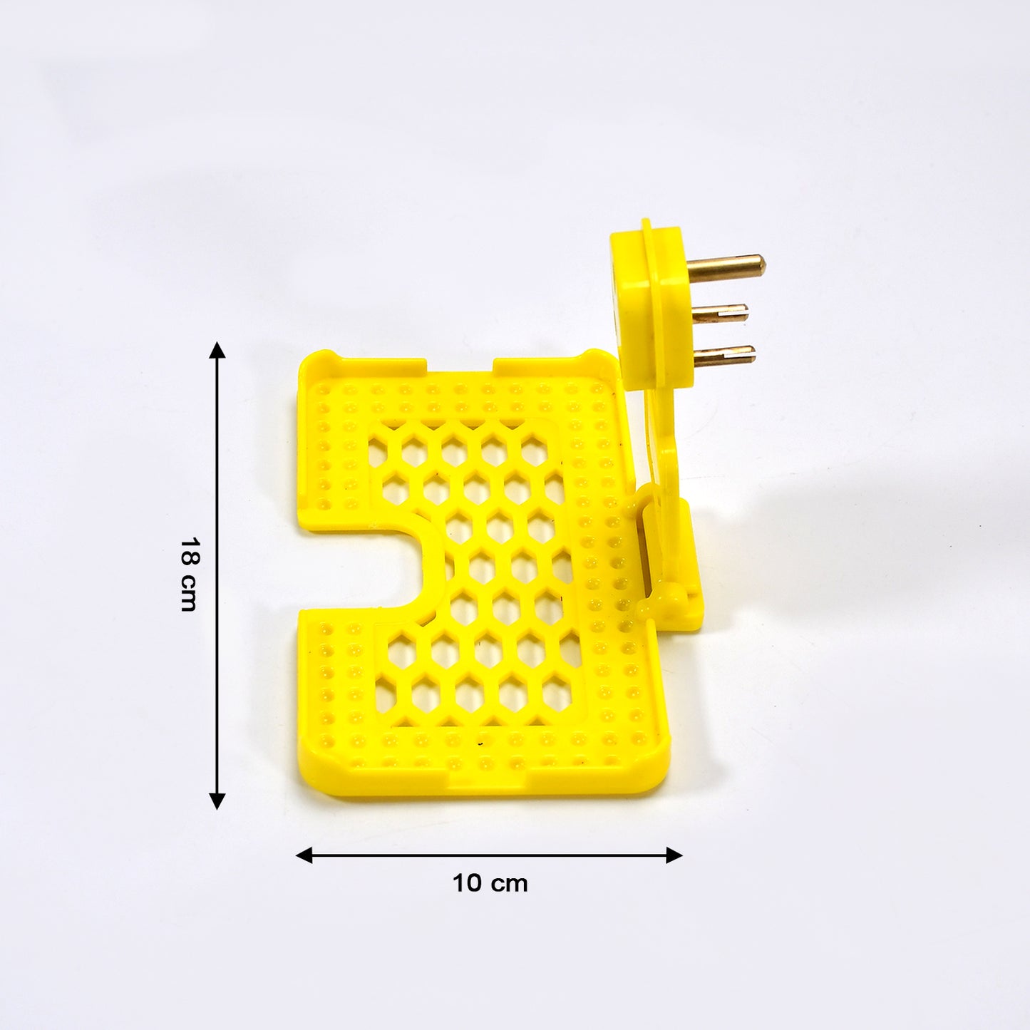 Multi-purpose Wall Holder Stand For Charging Mobile Just Fit In Socket And Hang (Yellow) - LootFaat
