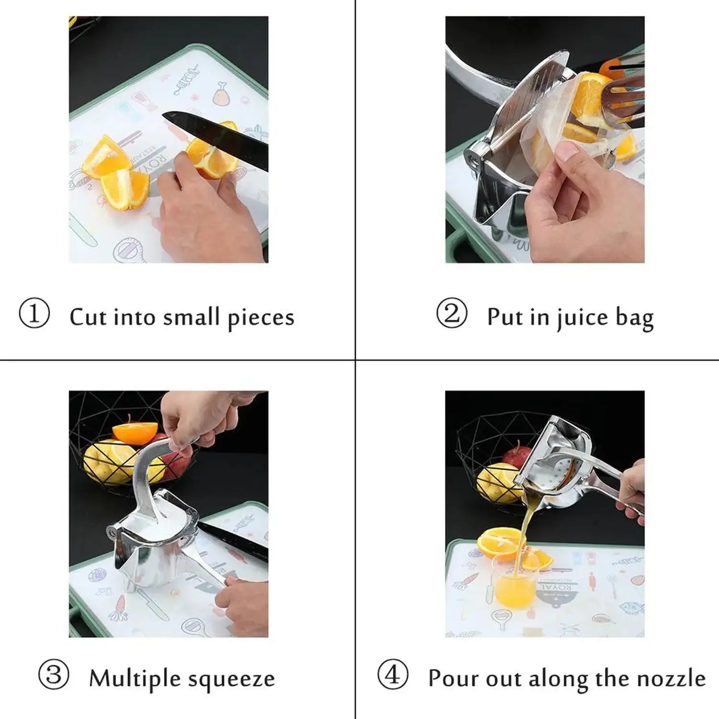 Manual Aluminium Metal Fruit Press Juicer ( Brown Box ) - LootFaat