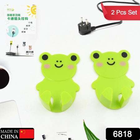 Plastic Adhesive Cable Plug Hook Bathroom Power Plug Socket Holder For Office Home And Restaurant Use 2 Pc Set - LootFaat