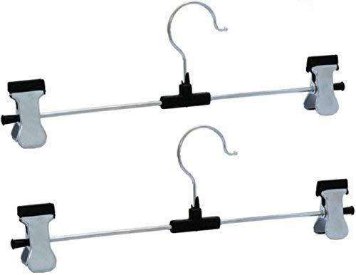 Hangers With 2-adjustable Anti-rust Clips (Pack Of 12) - LootFaat