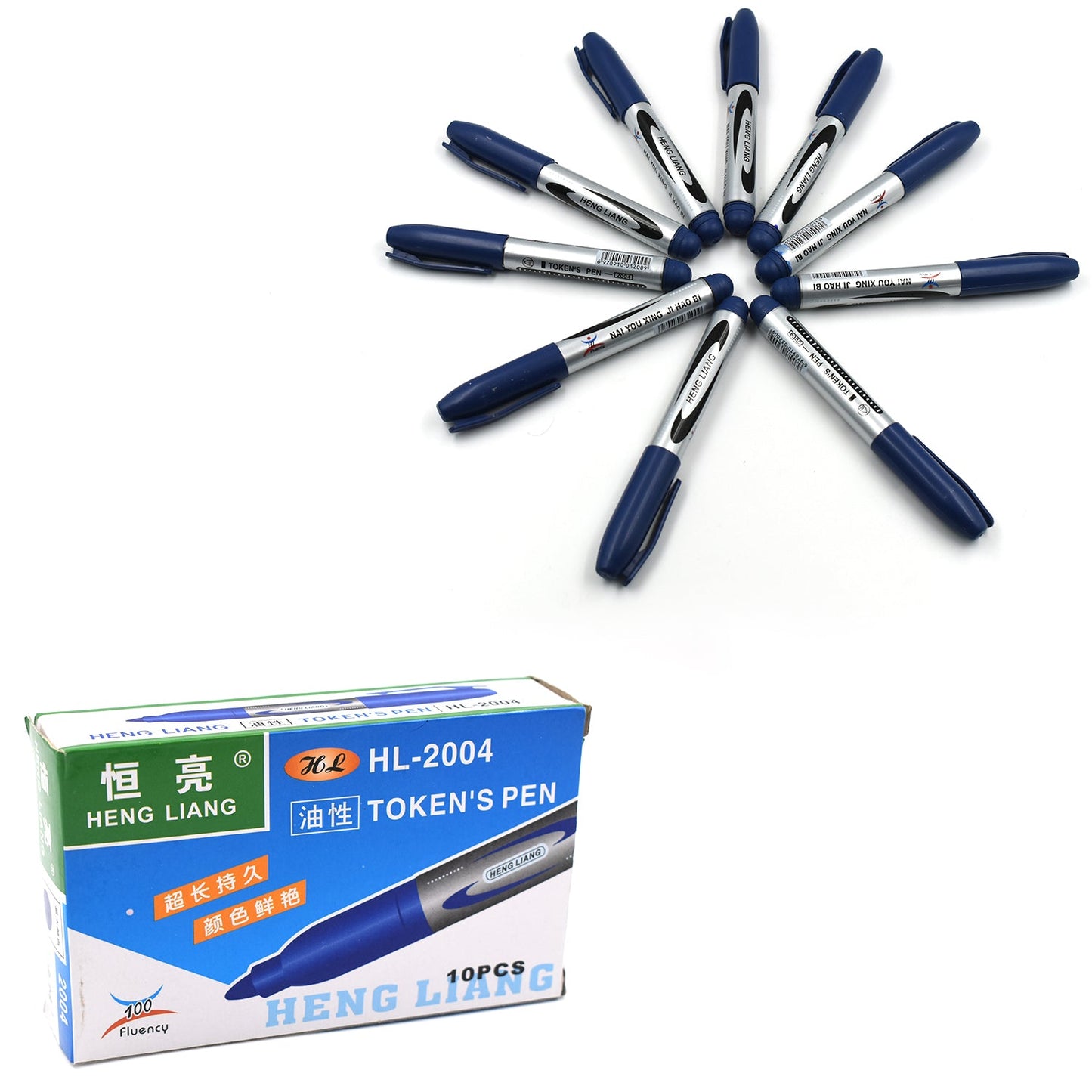10pc Blue Marker And Pen Used In Studies And Teaching White Boards In Schools And Institutes For Students. - LootFaat