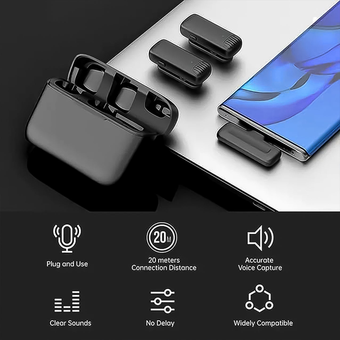 Wireless Microphones Collar Mic For All Smart Phone Type-c (1 Set) - LootFaat