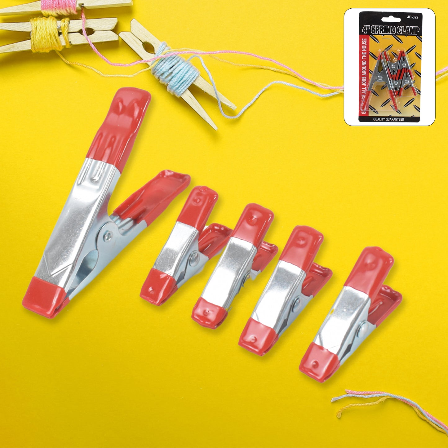 Metal Spring Clamps Heavy Duty Spring Metal Clips Clamp (5 Pcs Set) - LootFaat