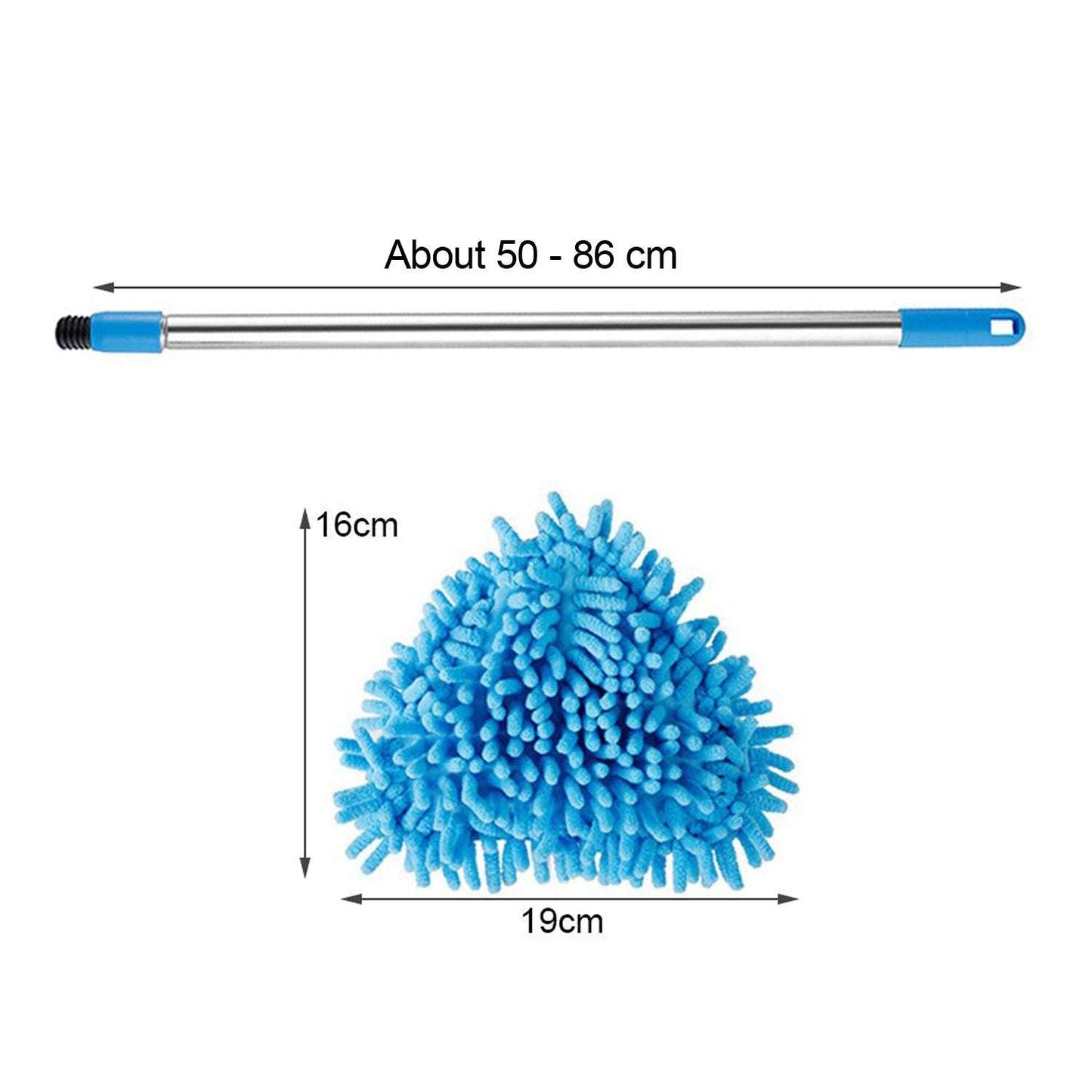 Stainless Steel Road Adjustable Triangle Mop Used For Cleaning Dusty And Wet Floor Surfaces And Tiles. - LootFaat