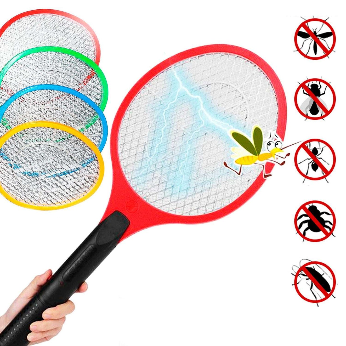 Mosquito Killer Racket Rechargeable Handheld Electric Fly Swatter Mosquito Killer Racket Bat Electric Insect Killer (Quality Assured) - LootFaat