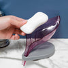 Leaf Soap Dish with Drain - Self Draining Soap Holder for Bathroom & Kitchen