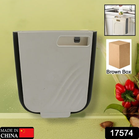 Hanging Trash Can For Kitchen Cabinet Door Small Collapsible Foldable Waste Bins Hanging Trash Holder For Bathroom Bedroom Office Car Portable - LootFaat