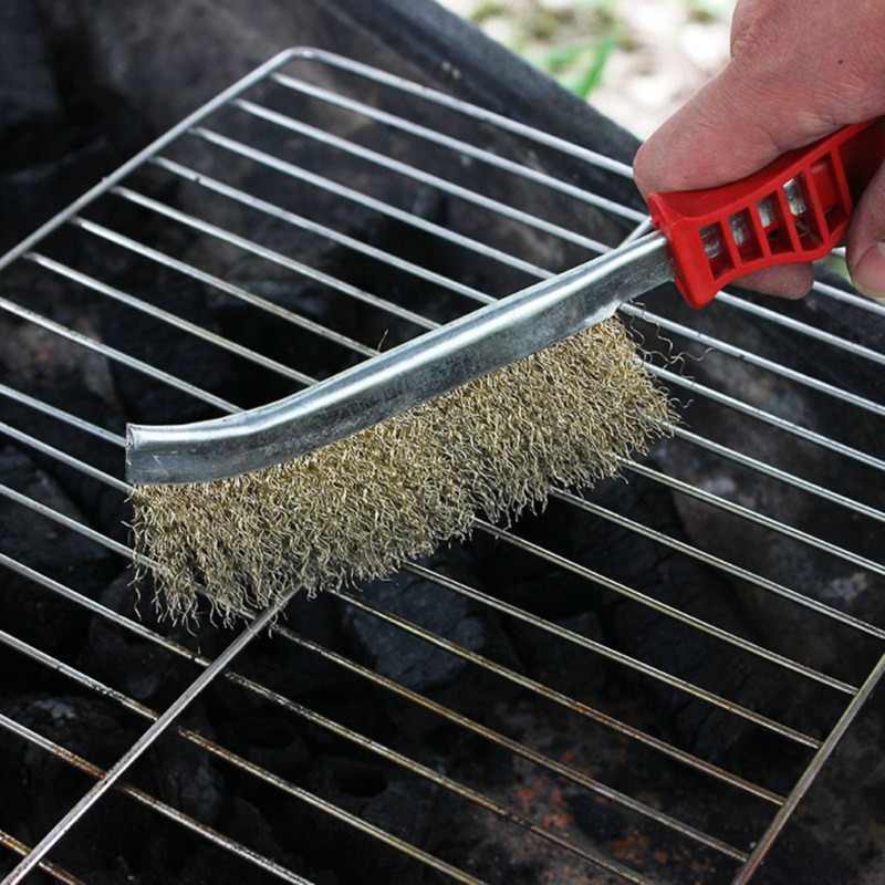 Stainless Steel Wire Hand Brush Metal Cleaner Rust Paint Removing Tool - LootFaat
