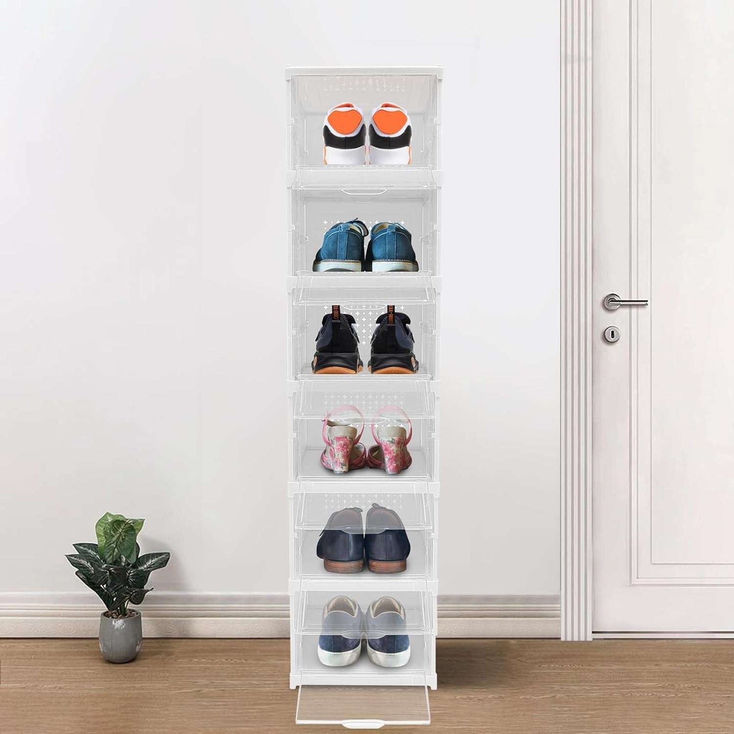 Stackable Multifunctional Storage For Clothes Foldable Drawer Shelf Basket Utility Cart Rack Storage Organizer Cart For Kitchen Pantry Closet Bedroom Bathroom Laundry (6 Layer 1 Pc) - LootFaat