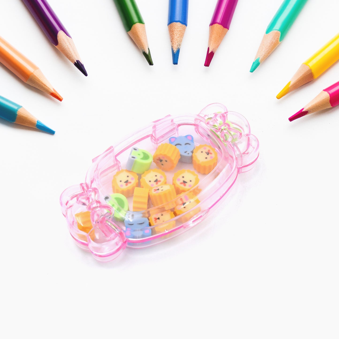 Cute School Eraser Set Cute Eraser Multi Design Rubber Erasers For Pencil Cleaning Stationery School Student Girl Kids (15 Pc In1 Set) - LootFaat