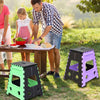 Folding Step Stool 18-inch - Portable Plastic Stool for Adults & Kids