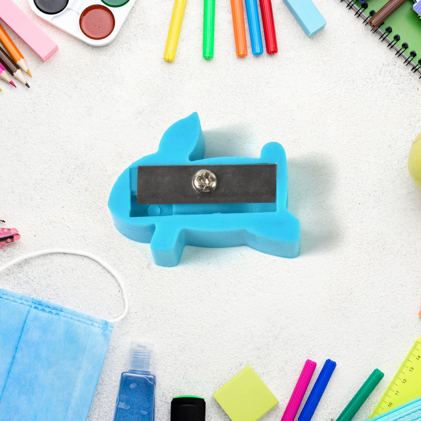 Plastic Small Cute Pencil Sharpener (1 Pc Mix Design Color) - LootFaat