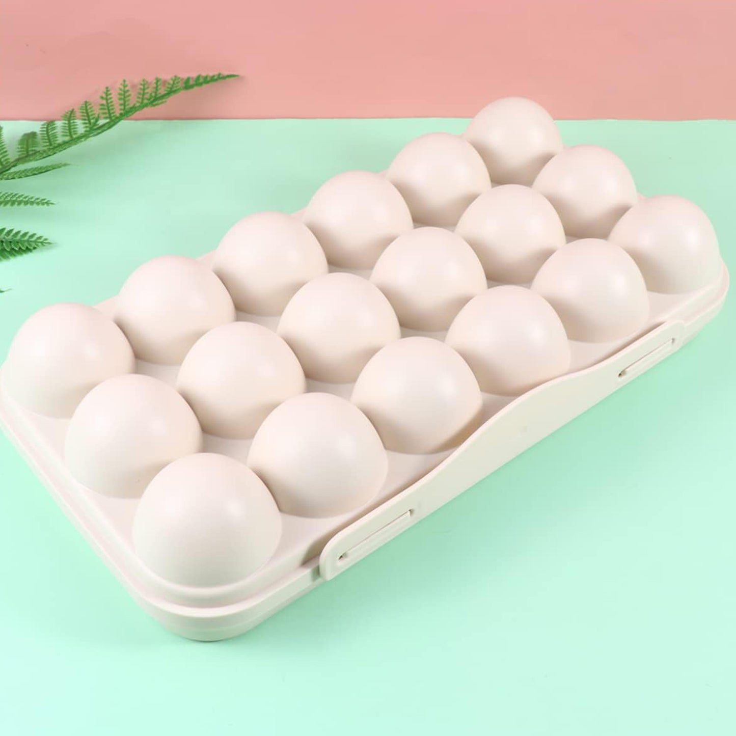 18 Grid Egg Holder Storage Shock-proof Egg Container With Buckle Egg Carrier Egg Tray Egg Shelter Effective Full Seal Egg House Use For Fridge Camping Kitchen - LootFaat