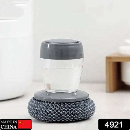 Soap Dispensing Palm Brush Washing Liquid Dish Brush Soap Pot Utensils With Dispenser Cleaning - LootFaat