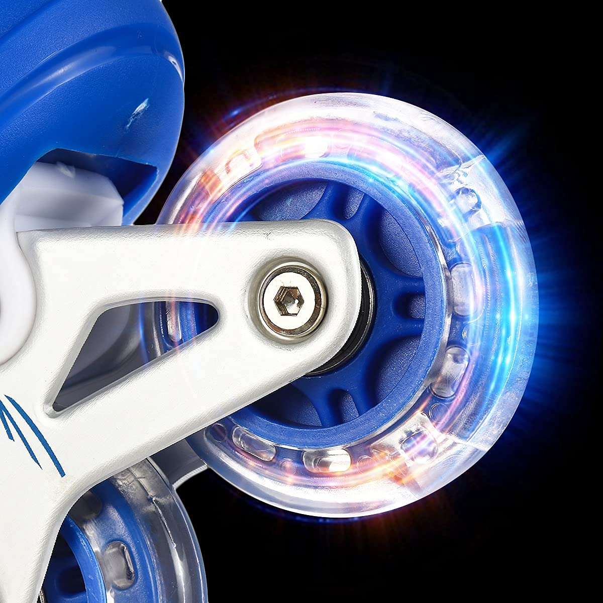 Inline Skates With Led Flashing Light Wheel With Adjustable Length Skate Premium High Quality Skates Pair - LootFaat