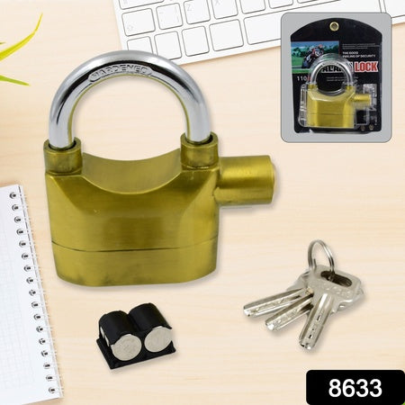 Security Alarm Metallic Lock System With 3 Keys (1 Set Mix Color) - LootFaat