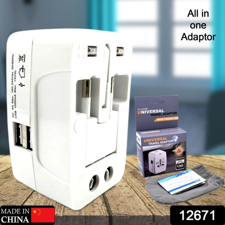 All-in-one Universal Worldwide Travelling Ac Adaptor Plug (Au Uk Us Eu) International Power Charger Electric Usb Power Plug Socket Adapter Converter (1 Pc) - LootFaat