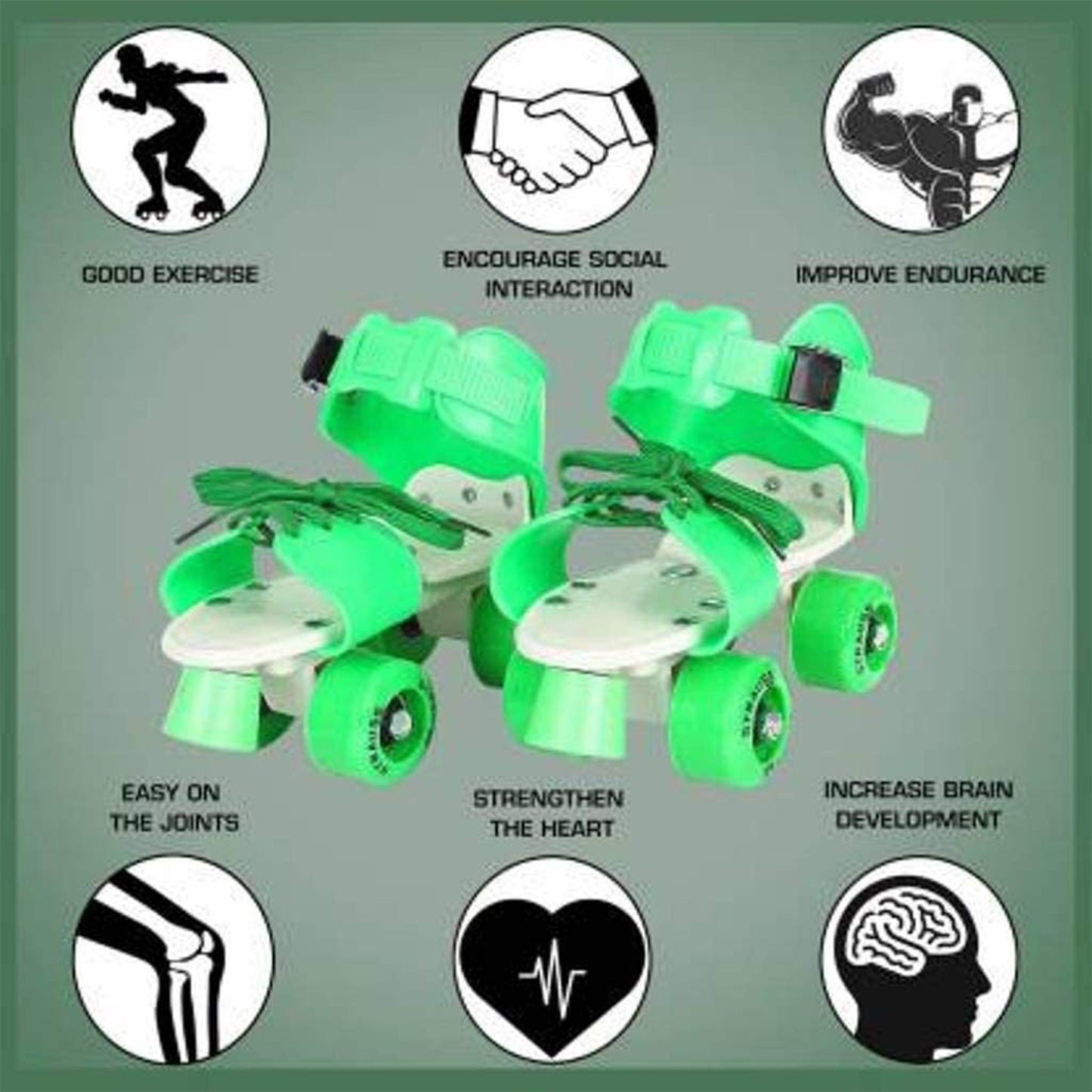 Roller Skates For Kids Very Adjustable Comfortable To Use Roller Skate Skating (Pair Of 1) - LootFaat