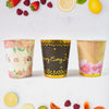 Disposable Paper Cups - 3 Pack Mixed Colors for Tea, Coffee & More