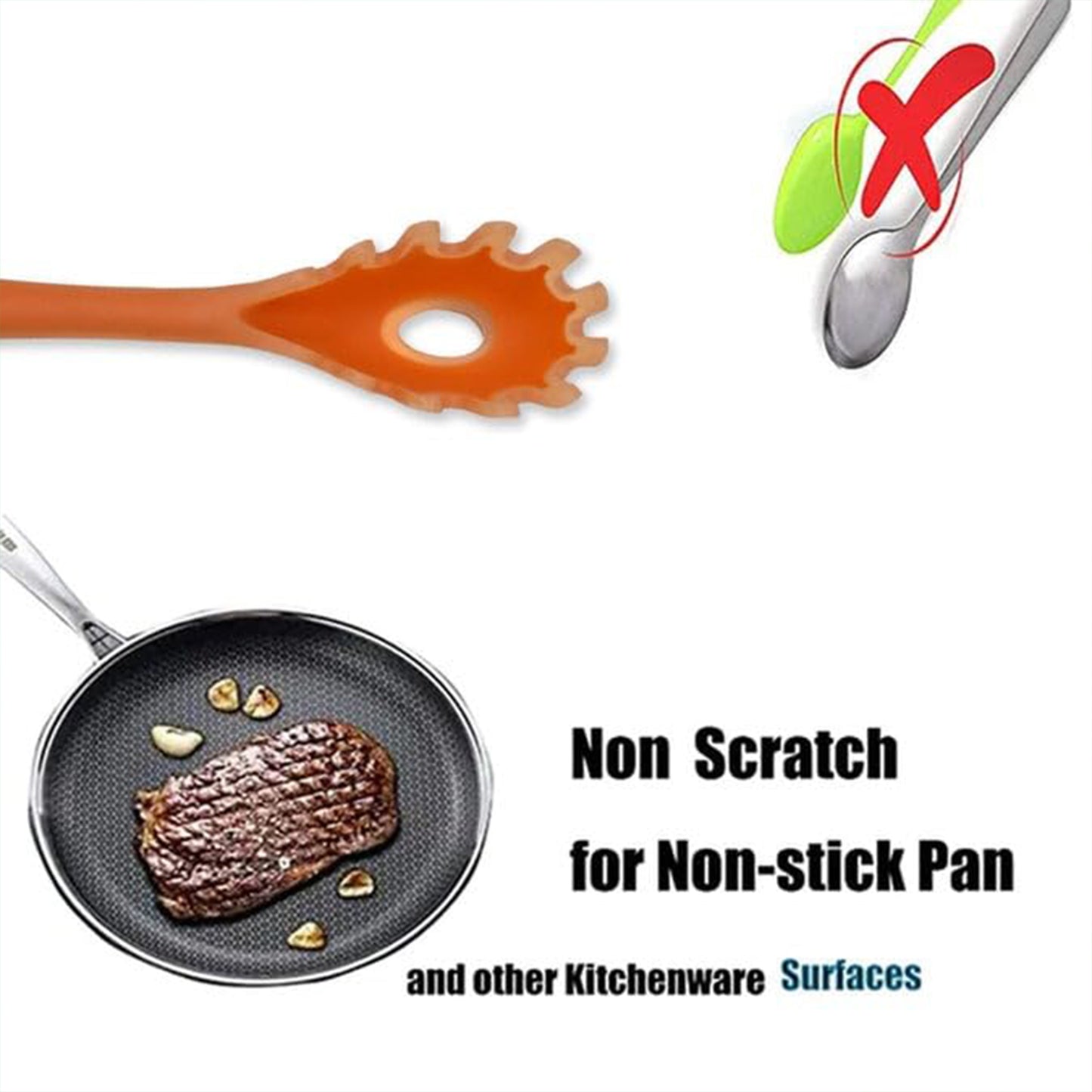 Multipurpose Silicone Spoon Silicone Basting Spoon Non-stick Kitchen Utensils Household Gadgets Heat-resistant Non Stick Spoons Kitchen Cookware Items For Cooking And Baking (6 Pcs Set) - LootFaat