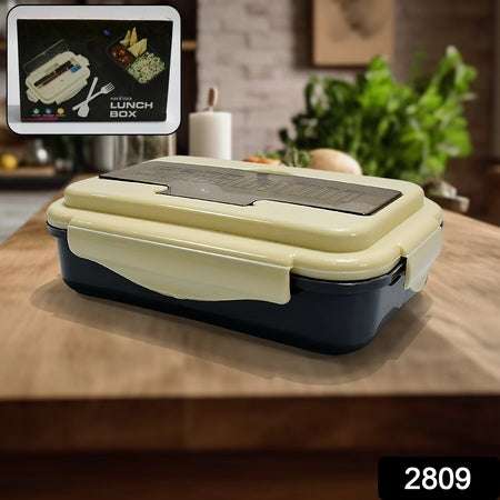 Lunch Box Flex Lock Plastic Liner Lunch Container Portable Tableware Set For Kid Adult Student Children Keep Food Warm - LootFaat