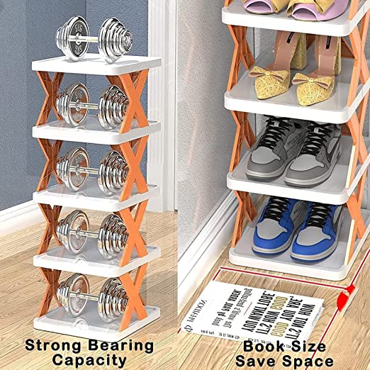 4 Layer Shoes Stand Shoe Tower Rack Suit For Small Spaces Closet Small Entryway Easy Assembly And Stable In Structure Corner Storage Cabinet For Saving Space - LootFaat