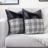 Soft Leather & Cotton Pillow Covers - 23x22 Inch (Pair)