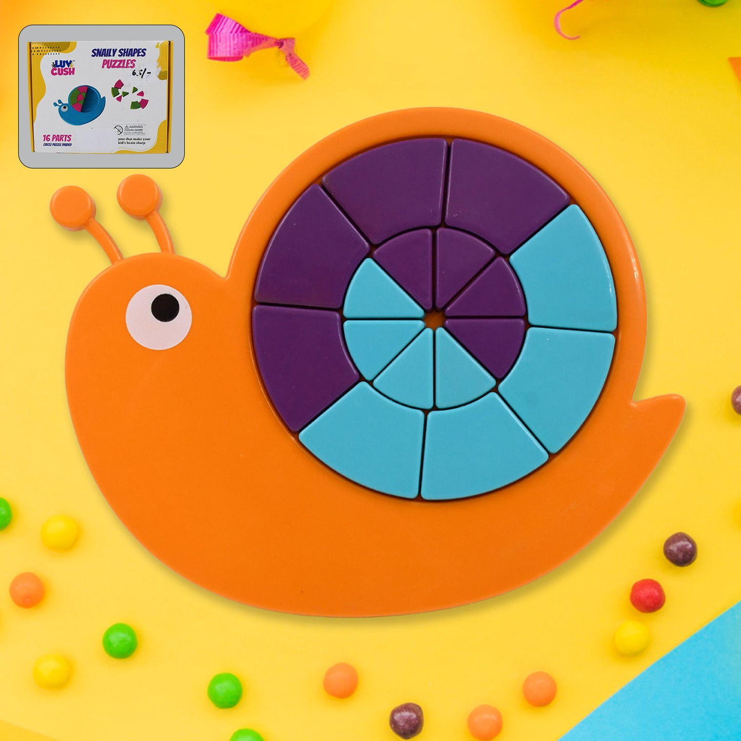 Toys Snail Puzzle Kids Mini Travel Puzzle Games Pre School Toys Develops Motor Reasoning Skills Stem Educational Toy Birthday Gifts 3 - 6 Year Kids Brain Games For Kids Building Blocks For Kids (Mix Color) - LootFaat